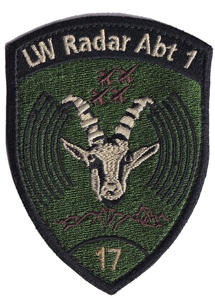 Bild von LW Radar Abteilung 1-17 grün Nummer in Gold mit Klett